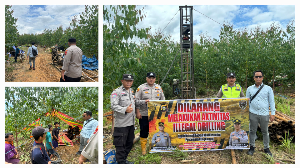 Polsek Bayung Lencir Lanjutkan Tertibkan Aktivitas Perminyakan Ilegal